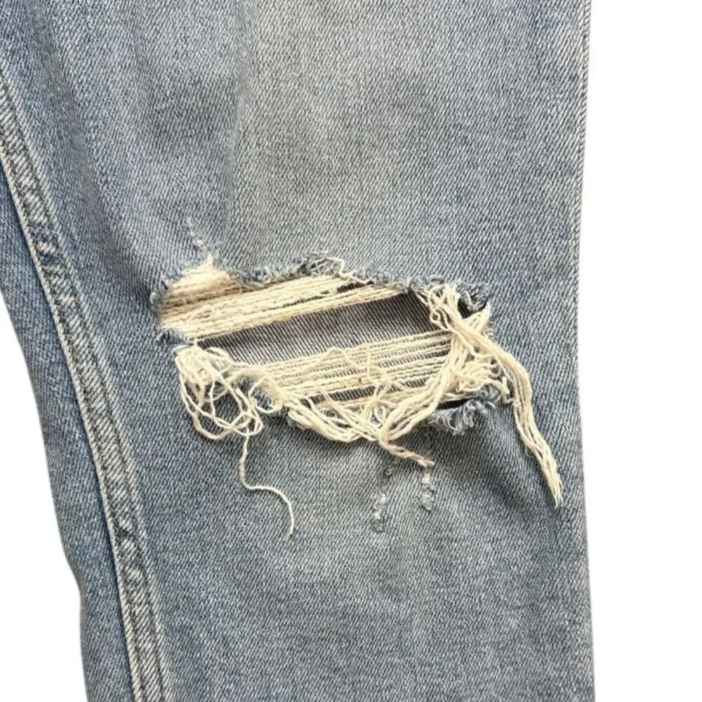 RE/DONE 90's High Rise Ankle Crop in 60s Fade with destroy Size: 30